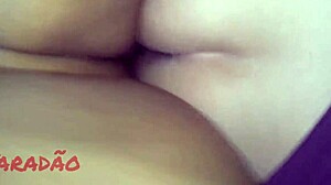 Amateur mature BBW gets assfucking and handjob in homemade cuckold humiliation scene.