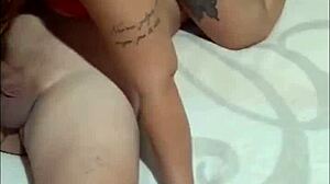 Threesome surprise at husband's friend's house contrasts with intense pussy pounding