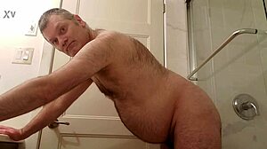 Nude Martin Lavallée Enjoys Toy Play And Exhibitionist Fun In Bathroom