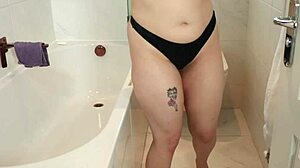 Can this Brit teen really handle her intense shower orgasm with toys?