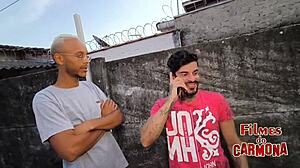 Boyfriend gave his girl two more cocks as a gift, leading to triple penetration all bareback!