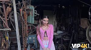 oh yeah, let's have this squirting orgasm fuck in the garden with my long hair in leather lingerie.