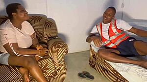 Having an intense chat with my co-worker about key topics