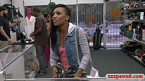 Does Ebony Babe Crave Pawn Keeper's Pounding?