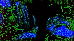 Intense cock sucking session in blue room with ebony performer