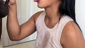 Amateur Teen Deepthroats BBC And Swallows Cum In Mouth!
