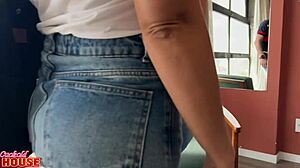 Hey, watch this married milf fulfill her fantasy of banging two strangers while her cuckold husband films the interracial orgy action