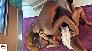 Chocolate Skinned Baddie Takes Massive Dick In Missionary And Doggystyle Anal In Garage Fuck