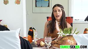 Step Family Enjoys Thanksgiving with Taboo Fucking in Group Session