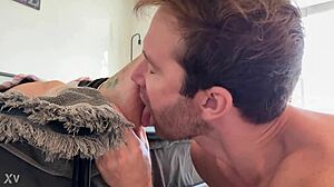 Clown costume bondage with tied up feet tickling and vibrator play in Halloween fantasy!