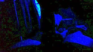 Intense cock sucking session in blue room with ebony performer