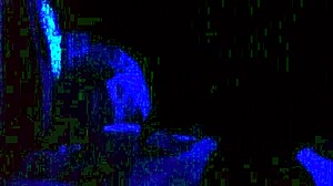 Intense cock sucking session in blue room with ebony performer