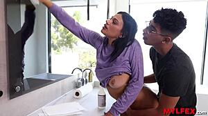 Mylfex Perv Stepson Strokes Mom During Cleaning