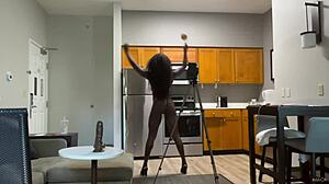 oh man lola black is so sexy licking that lollipop live with her pierced nipples