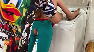 The tale of using a sex toy sex doll outdoors. I penetrate her virgin cusinho for public assfucking.