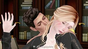 My boss engages in romantic office sex with my cheating wife in erotic housewife fantasy.