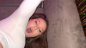 Hey, my new friend's sister wants to take my virginity in this pov roleplay with blowjob and deepthroat action.