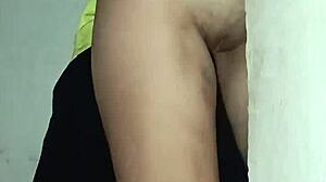 Hey, unexpected Tinder surprise with mother-in-law home leads to forbidden sex on stairs