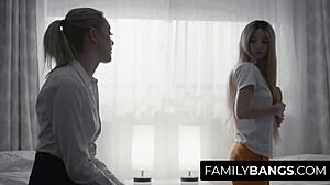 So this school teen Anny Aurora gets into a passionate evening with Kenzie Reeves in uniform