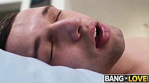 Stepmom shows off her perfect body with big tits and wet pussy in a blowjob scene.