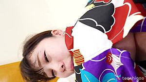 beautiful chubby brunette japanese yuuka kamakura gives sensual blowjob