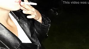 First Treated Stranger Girl to Cigarette Then to Pussy Lick