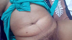 Latina teen masturbates big tits and juicy pussy with squirting in homemade bedroom solo