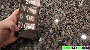 redhead stepsis gives blowjob then fucks stepbro in taboo hardcore scene