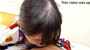 beautiful chubby brunette japanese yuuka kamakura gives sensual blowjob