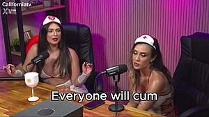 Gostosas unleash wild lesbian licking in brazilian lingerie