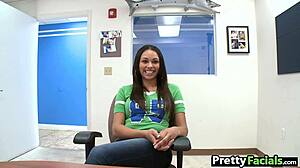 celebrity girl bethany benz takes cumshot on face in amateur facial scene