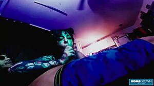 Wild Brunette Babe Tenshii Tushii Bent Over For Intense Cock Sucking And Demolition