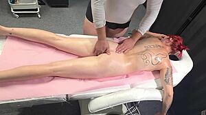 Hot Wife Gets Mutual Masturbation Session With Masseur Leading To Cum Covered Finish