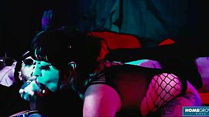 Wild Brunette Babe Tenshii Tushii Bent Over For Intense Cock Sucking And Demolition