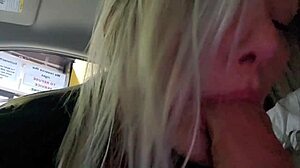 Why Are You Flashing and Partying While Sucking Cock with This Petite Blonde Wife in Public?