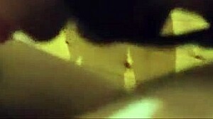 black wife sucking my dick in the hotel room, getting it all wet and sloppy with huge tits bouncing