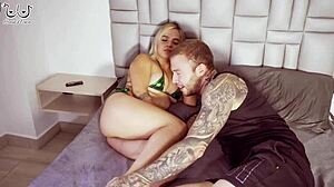 Petite Teen Blonde Shares Bed With Stepbrother And Ends Up Deepthroating His Cock In Blowjob