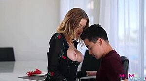 hey barbie feels like babysitting her neighbor with a hot blowjob and doggystyle ride