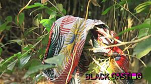 I took her to the bush for a quick outdoor session to clear my debt with this cute ebony babe.