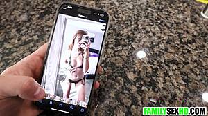 redhead stepsis gives blowjob then fucks stepbro in taboo hardcore scene