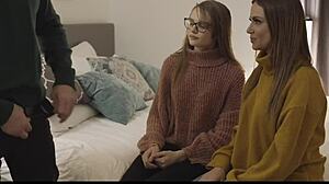 new foster parents in intimate family therapy with milf teen threesome and taboo daddy roleplay