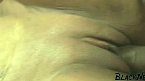 Ebony amateur takes big black cock in juicy doggystyle anal. She loves deepthroat interracial action with bent over assfucking.