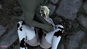 Watch cowgirl riding with big tits bondage on chubby bound monster elf and orc!