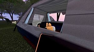 tired girl woken up by hard cock creampie in tight pussy outdoors