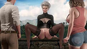 Two hot MILFs lured a young 18+ man with a big cock into an anal threesome. They rode him in cowgirl and took turns in missionary.