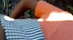 Watch Her Get Totally Destroyed In The Bushes By That Massive Ebony Cock!