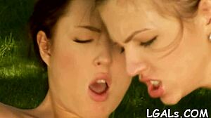 These two beauties are caressing their girlfriend gently