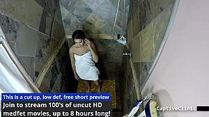 Girl Journalist Kitty Catherine Gets Interrupted In Backstage Behind The Scenes With Big Tits Brunette Nurse In Latex Gloves And Handcuffs Vibrator Action