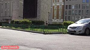 watch jeny smith flash that cute ass in public upskirt!