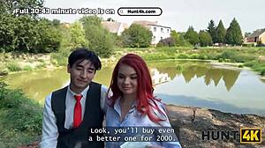 Redhead Whore Cheats on Boyfriend with Public Pov Pickup for Natural Tits Play and Shaved Pussy Sex